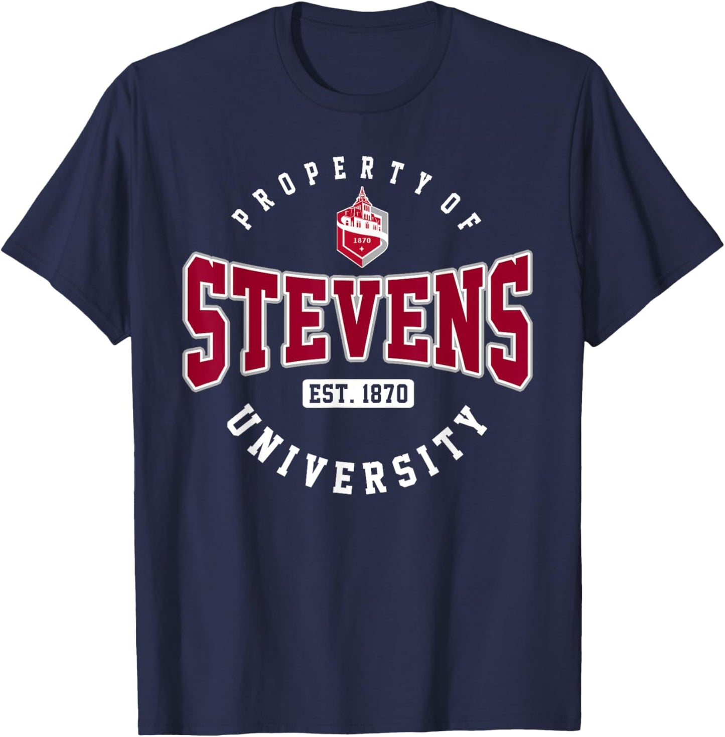 Property of Stevens Institute of Technology University Retro T-Shirt - T-Shirt | Navy