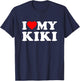 I Love My Kiki Heart Grandma Family T-Shirt - T-Shirt | Navy