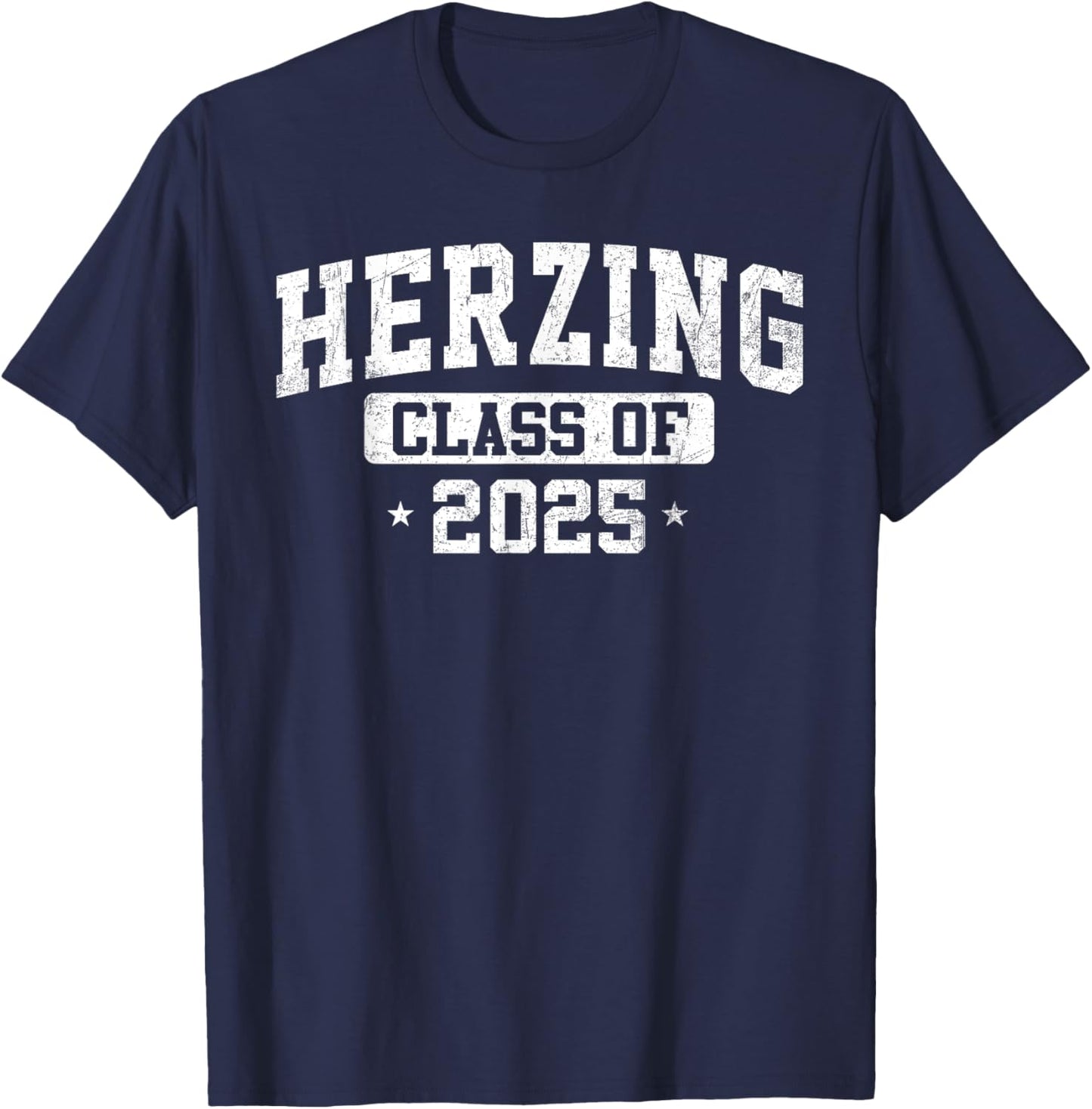 Herzing University Class of 2025 Graduate Arch Vintage T-Shirt - T-Shirt | Navy