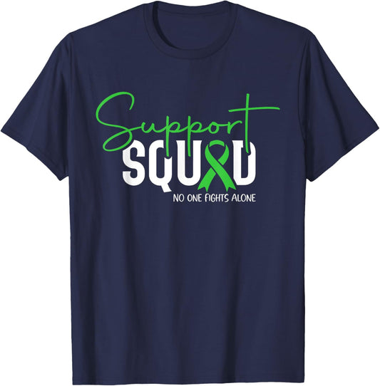 Support Squad Mental Health Awareness Matters Green Ribbon T-Shirt - T-Shirt | Navy