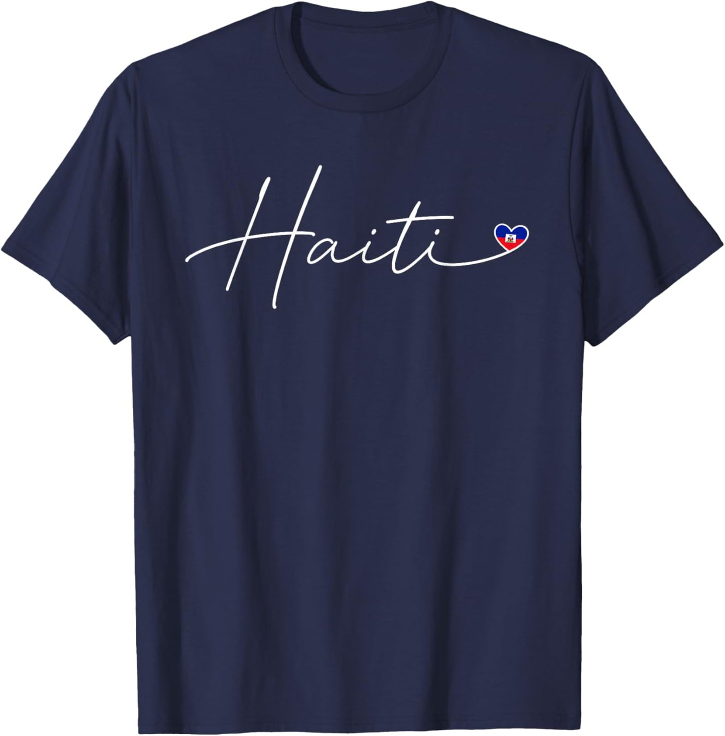 Haiti Love Heart Haitian Flag Day Independence Men Women Kid T-Shirt - T-Shirt | Navy