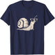 Funny snail with sunglasses in summer mode vintage style T-Shirt - T-Shirt | Navy