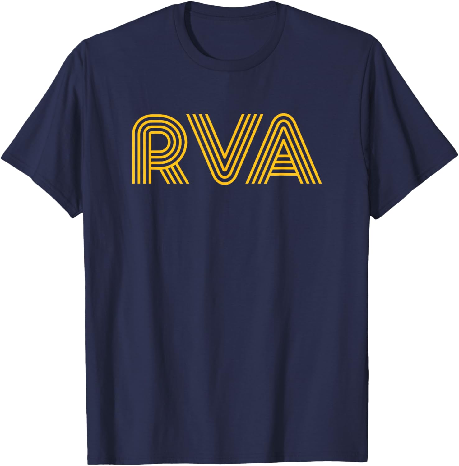 RVA Richmond VA Retro Design T-Shirt - T-Shirt | Navy