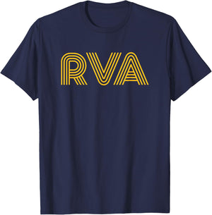 RVA Richmond VA Retro Design T-Shirt - T-Shirt | Navy