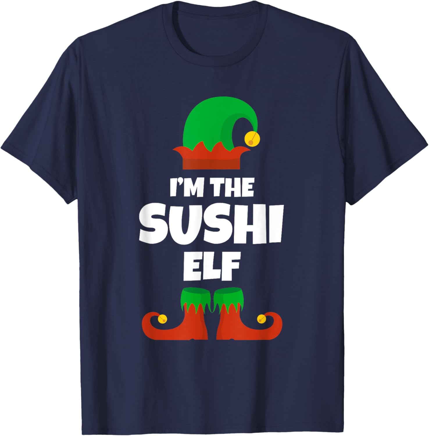I'm The Sushi Elf Family Pajama Christmas Funny Japanese T-Shirt - T-Shirt | Navy