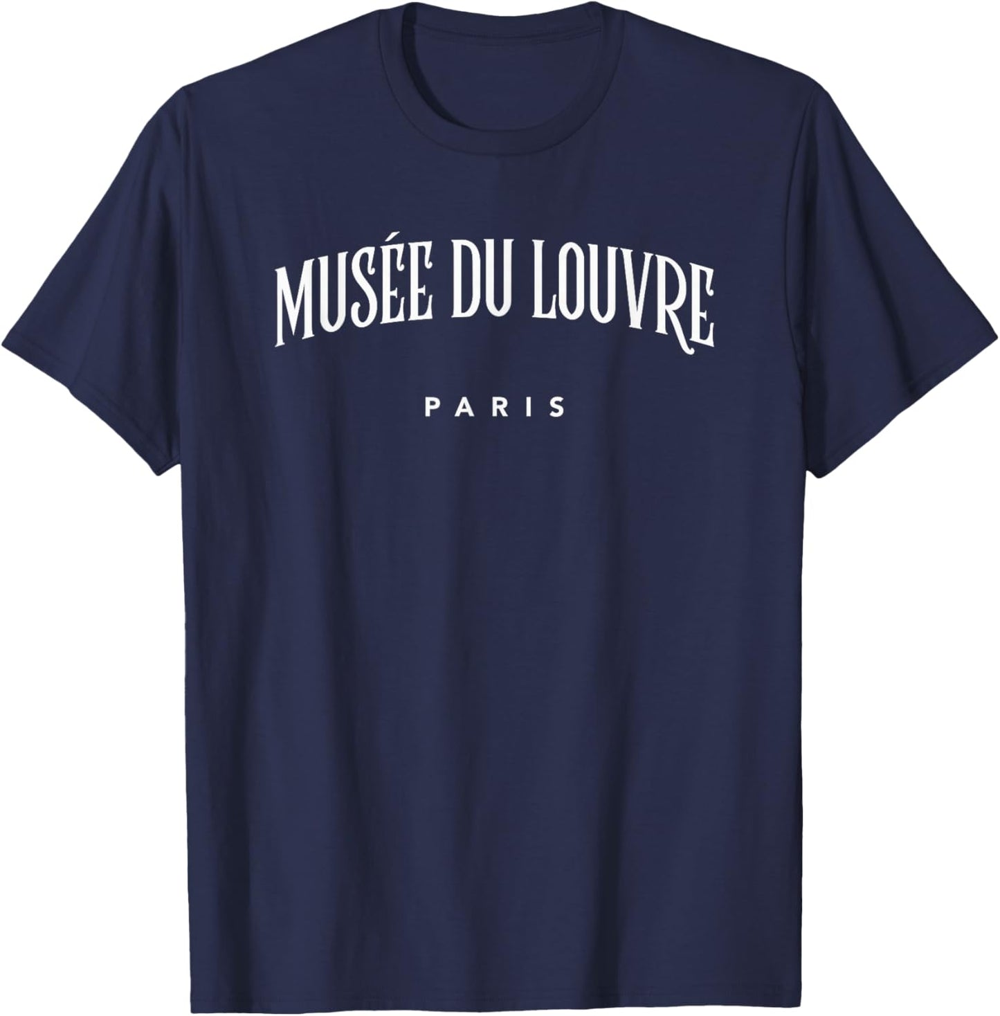 Louvre Museum Paris Classic Lettering T-Shirt - T-Shirt | Navy
