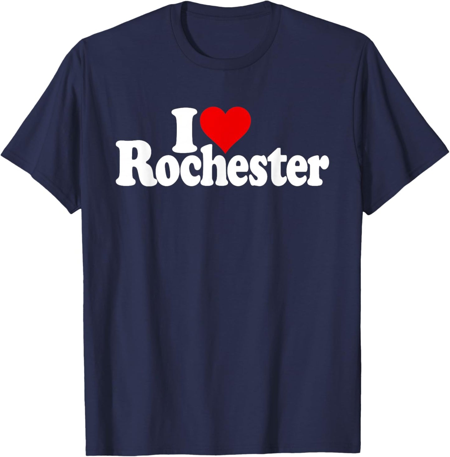 I Love Heart Rochester Ny New York T-Shirt - T-Shirt | Navy