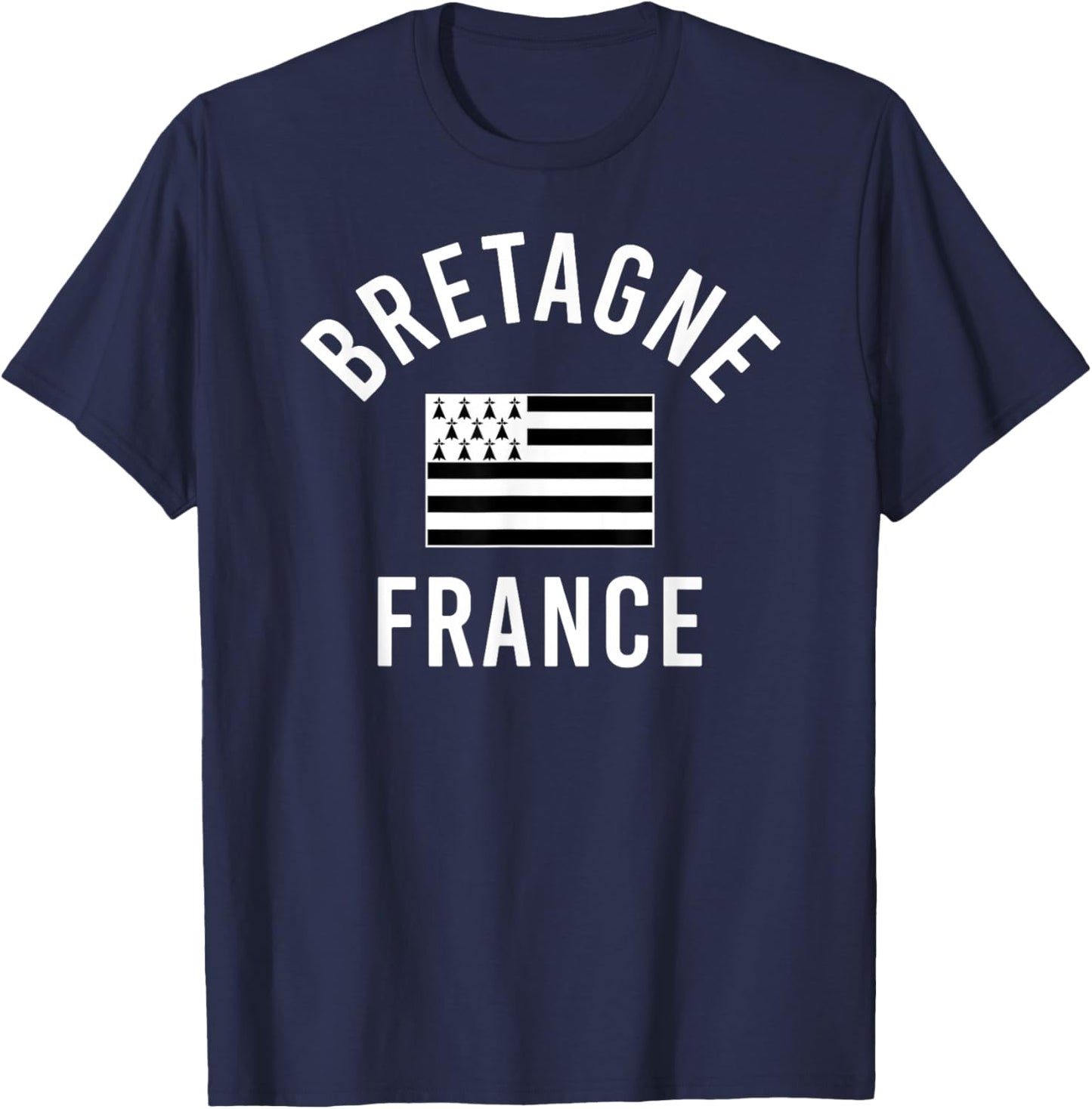 Brittany France Flag T-Shirt - T-Shirt | Navy