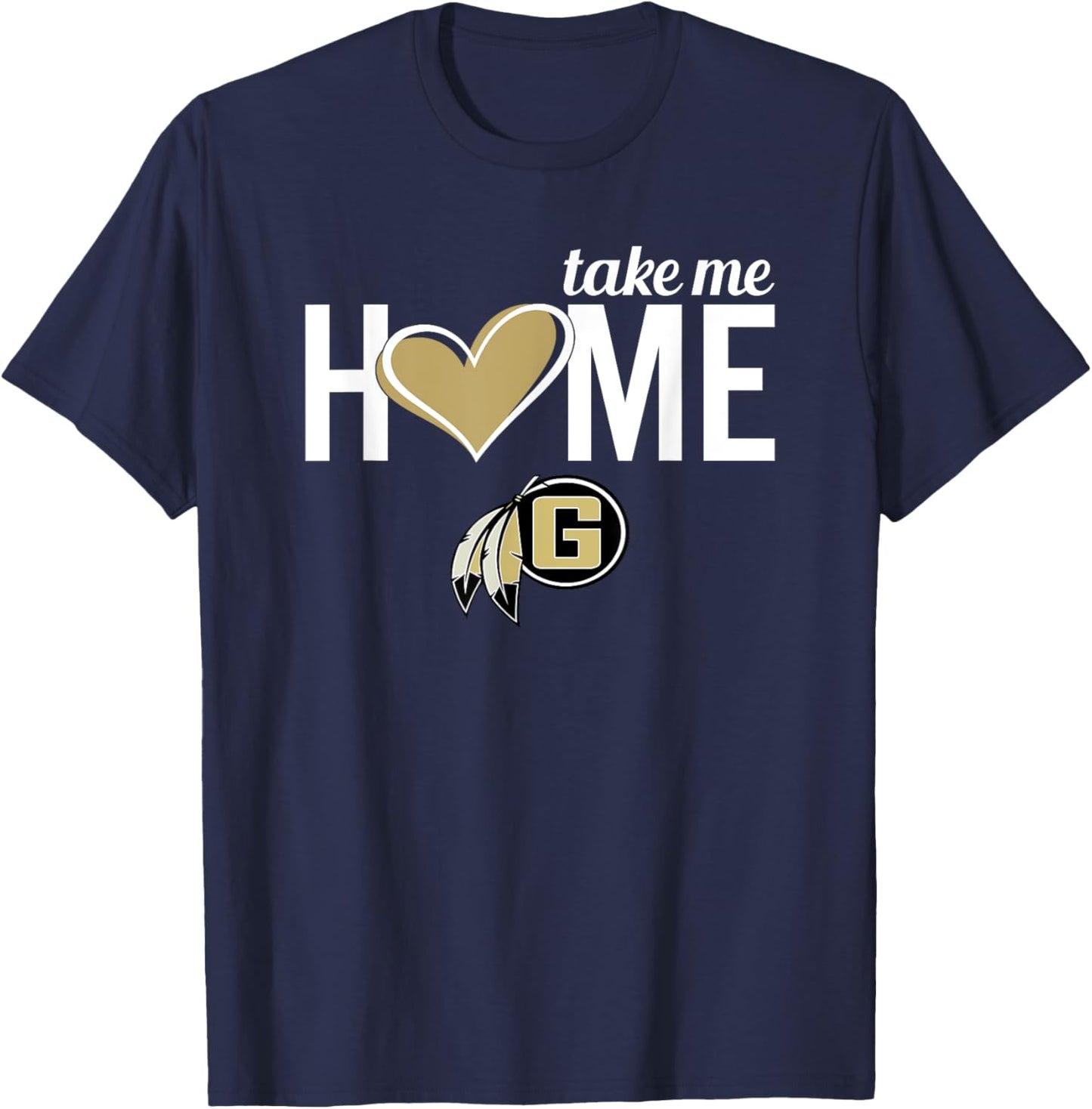 Gaffney Indians Logo Take Me Home HS T-Shirt - T-Shirt | Navy