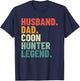 Husband Dad Coon Hunter Legend Men's Coonhunting T-Shirt - T-Shirt | Navy