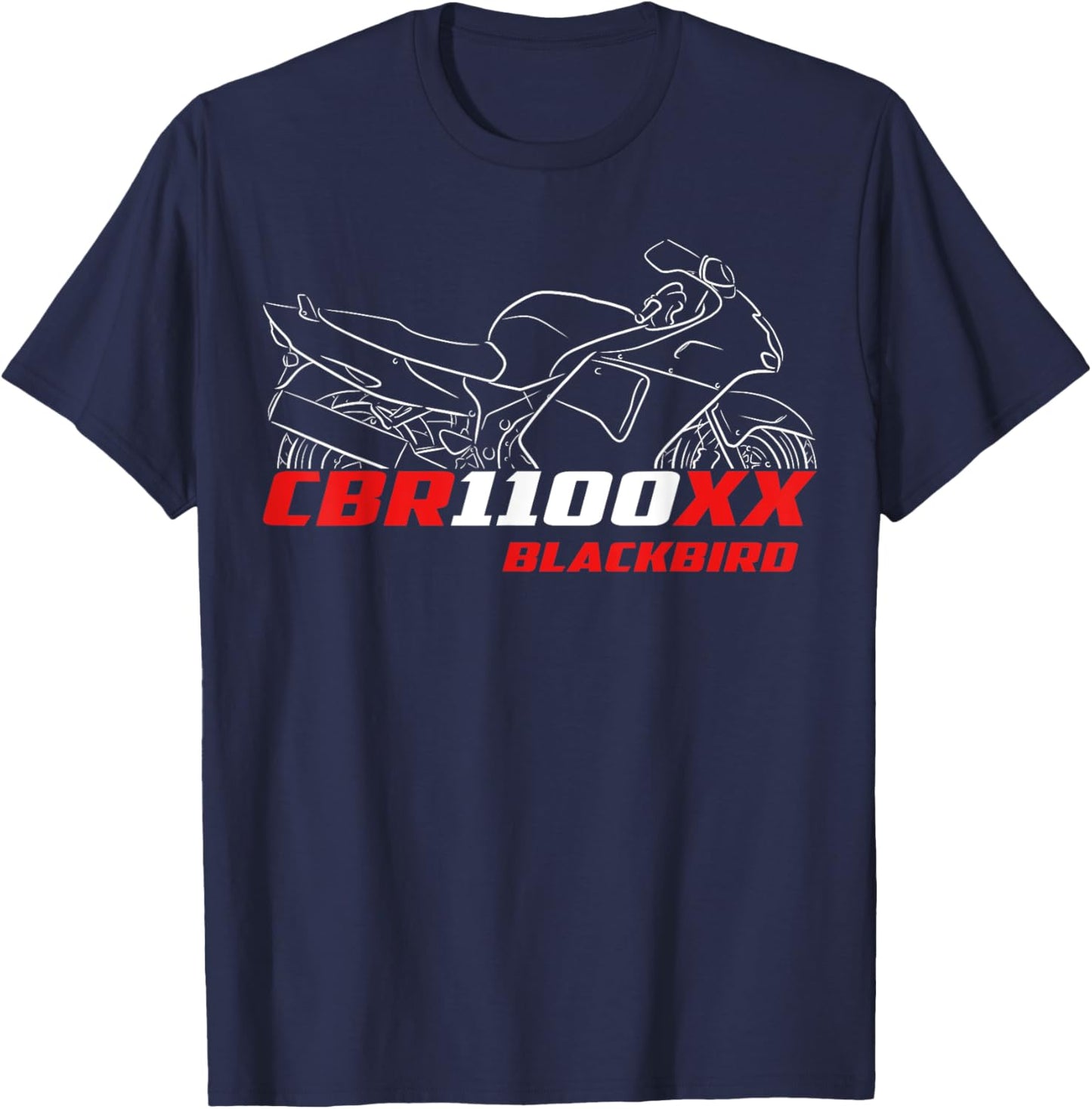 CBR1100XX Blackbird 1996–2007 for Riders, Motorcycle T-Shirt - T-Shirt | Navy