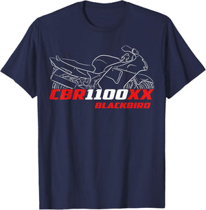CBR1100XX Blackbird 1996–2007 for Riders, Motorcycle T-Shirt - T-Shirt | Navy