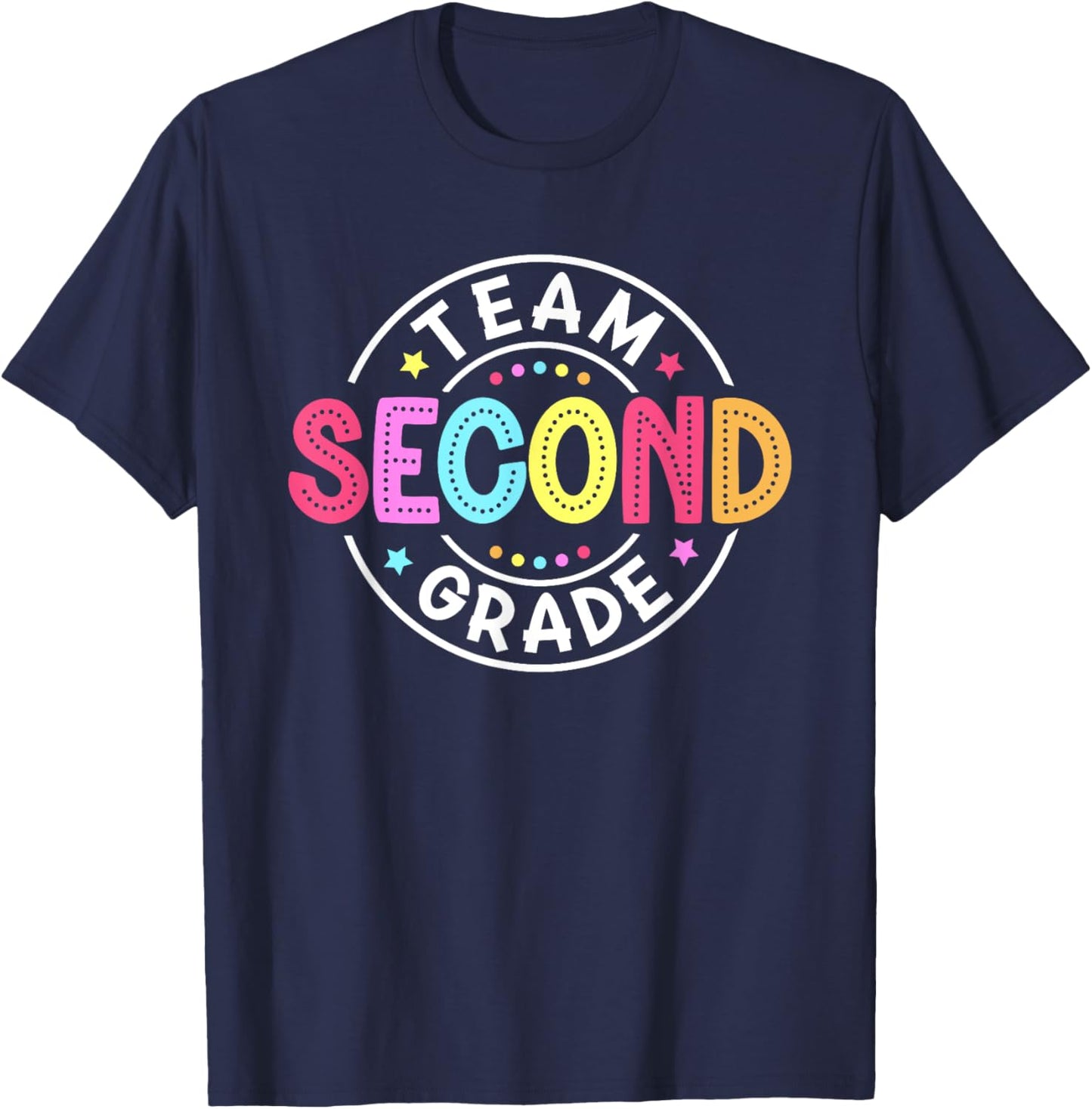 Team Second Grade Teacher Back To School 2nd Grade Squad Kid T-Shirt - T-Shirt | Navy