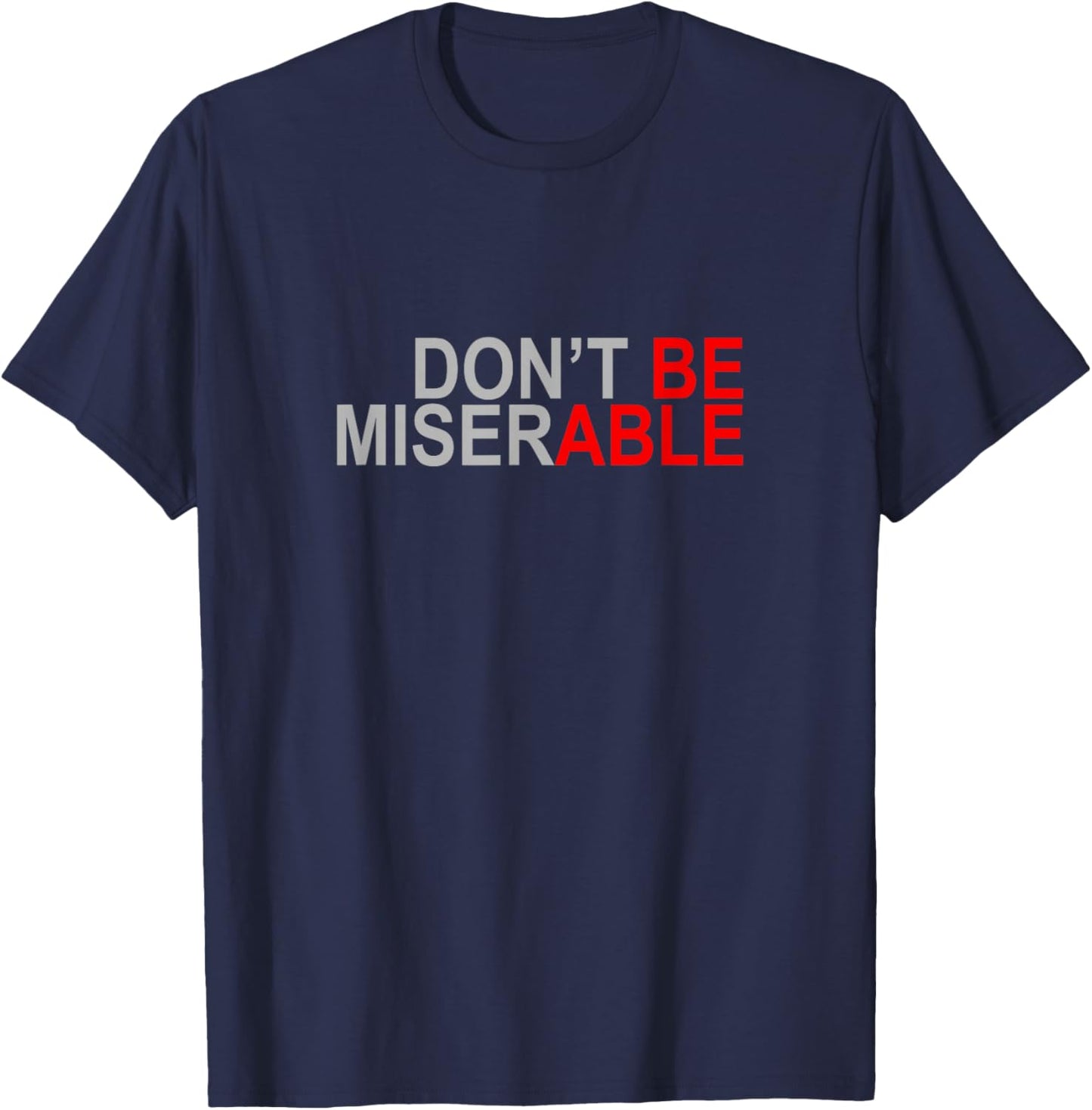 Red Color Be Able Red Graphic T-Shirt - T-Shirt | Navy