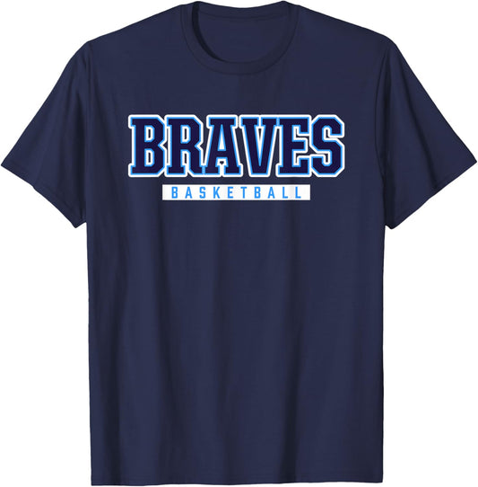 Braves Basketball Indian River High School T-Shirt - T-Shirt | Navy