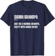 Funny Sigma Grandpa Funny Gen Alpha Sigma Family Meme Pop T-Shirt - T-Shirt | Navy