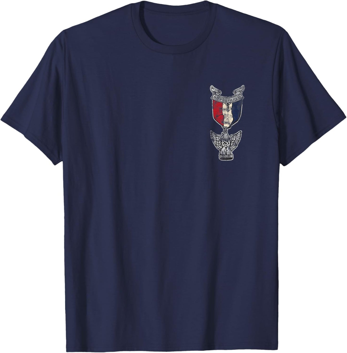 Eagle Scout Vintage Be Prepared Medal T-Shirt - T-Shirt | Navy