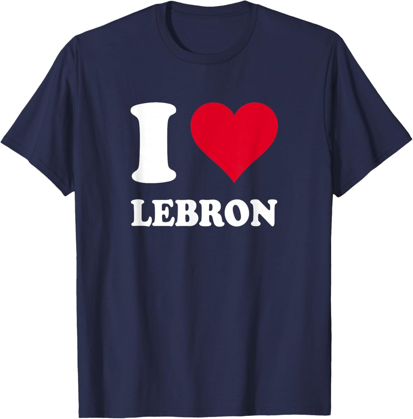 Red Heart I Love Lebron T-Shirt - T-Shirt | Navy