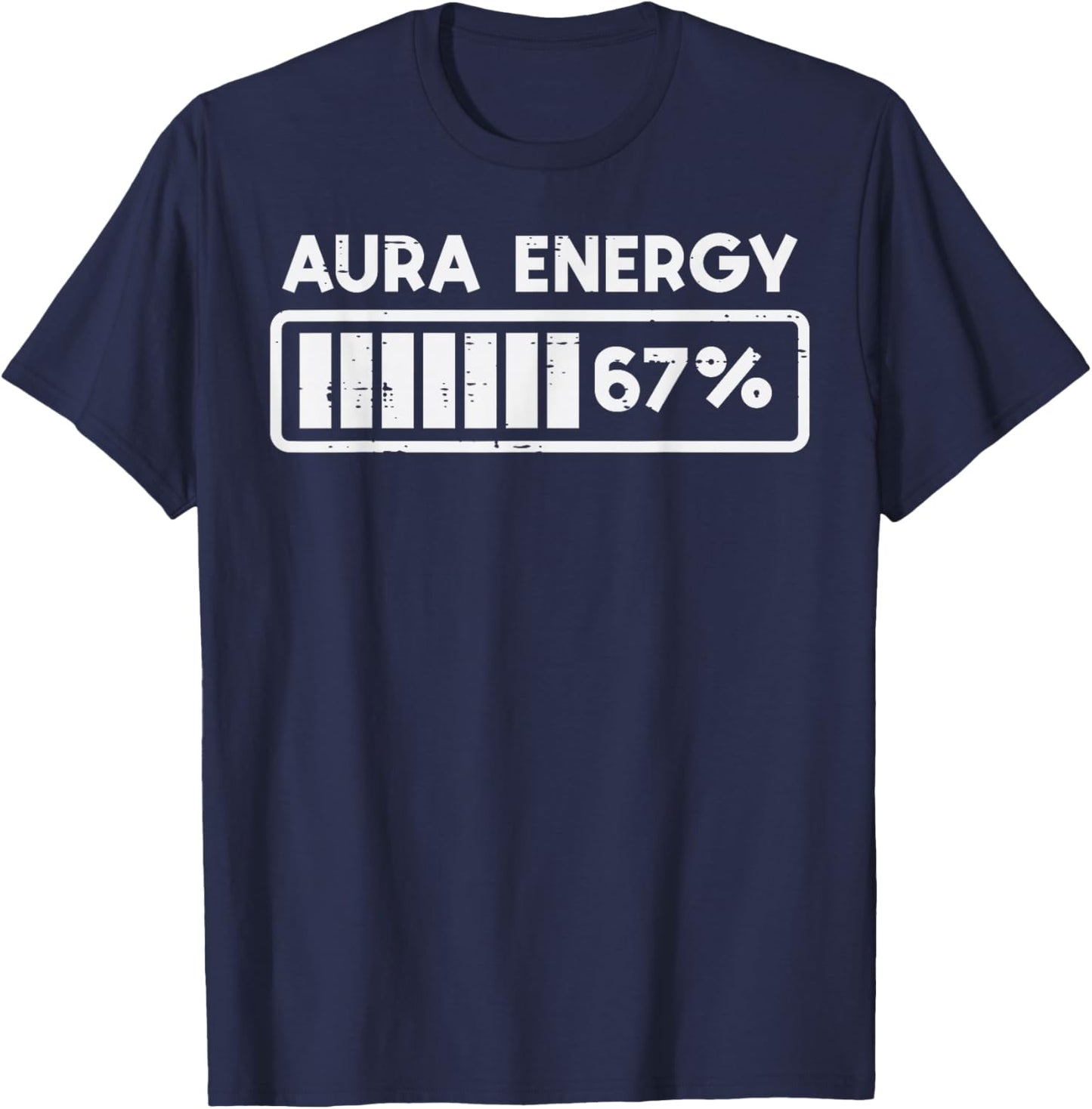 Aura Energy 67 Funny Number 6 7 Meme Kids Youth Teen Boys T-Shirt - T-Shirt | Navy