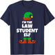 I'm The Law Student Elf Family Pajama Christmas Funny T-Shirt - T-Shirt | Navy