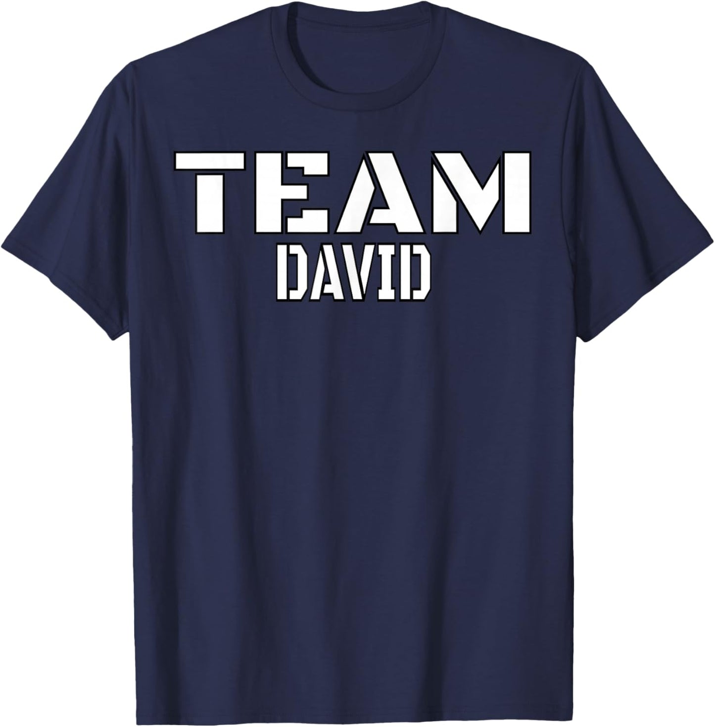 Team David Unique Personalized Matching Family T-Shirt - T-Shirt | Navy