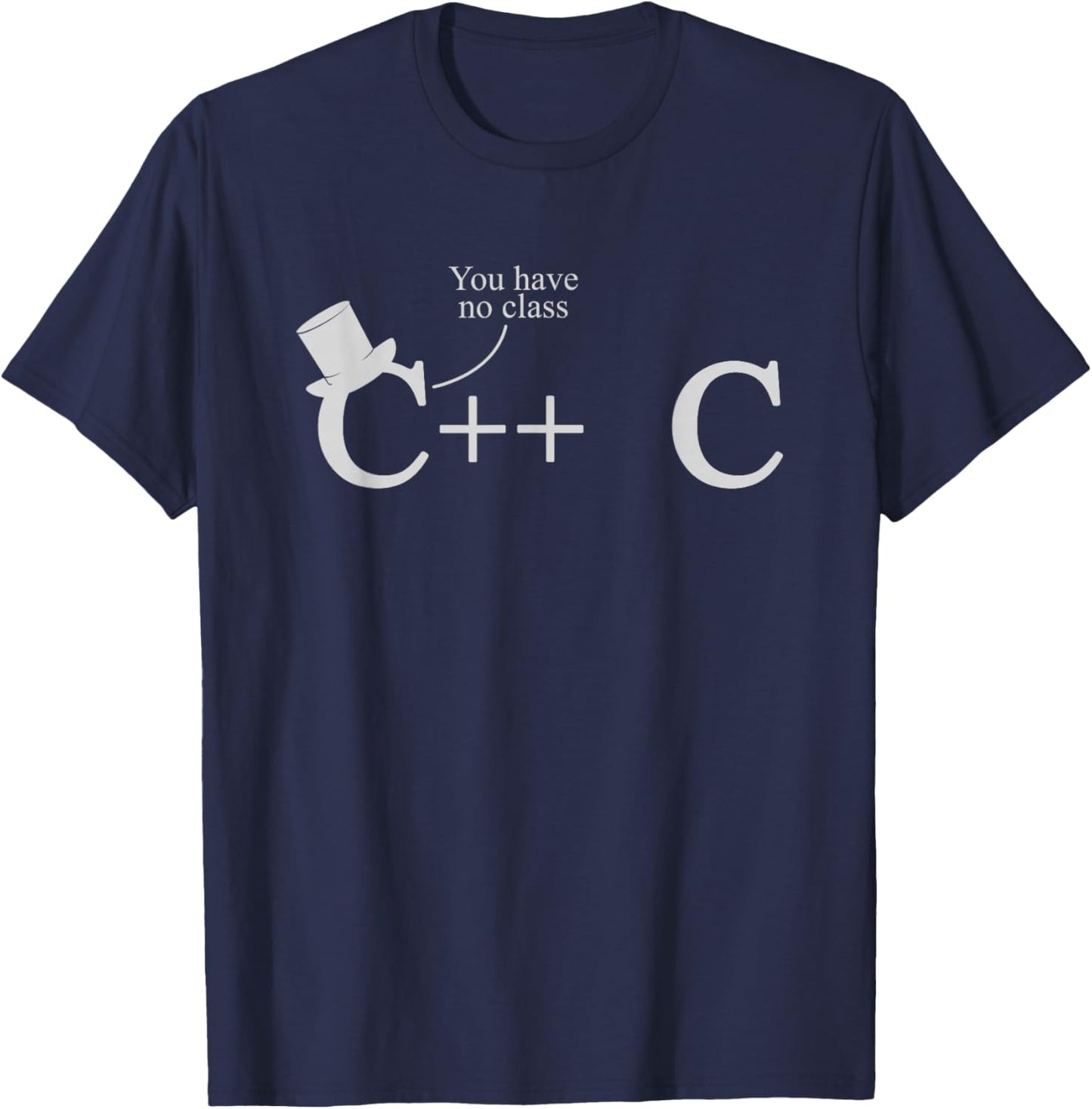 C++ VS C | Funny Nerdy Programming Coding Data Science T-Shirt - T-Shirt | Navy