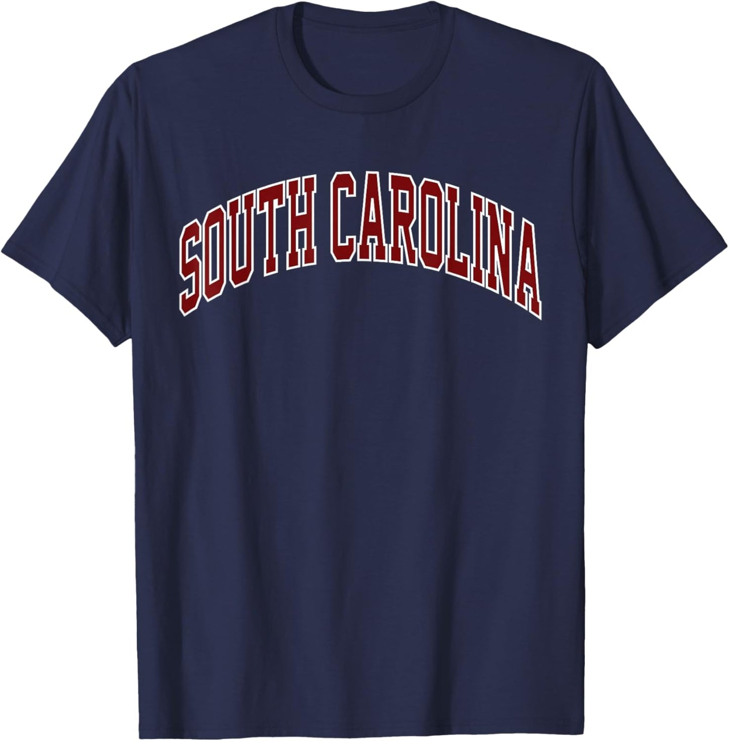 Retro South Carolina Souvenir South Carolina Red White Black T-Shirt - T-Shirt | Navy