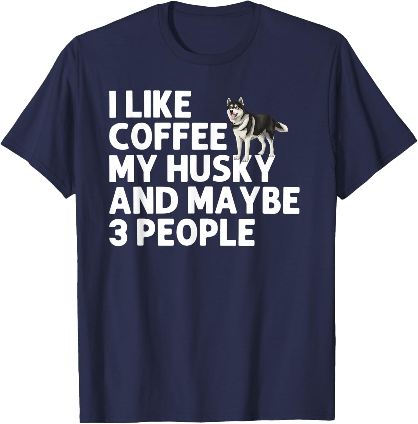 Husky Design Women Siberian Husky Dog Husky Lover T-Shirt - T-Shirt | Navy