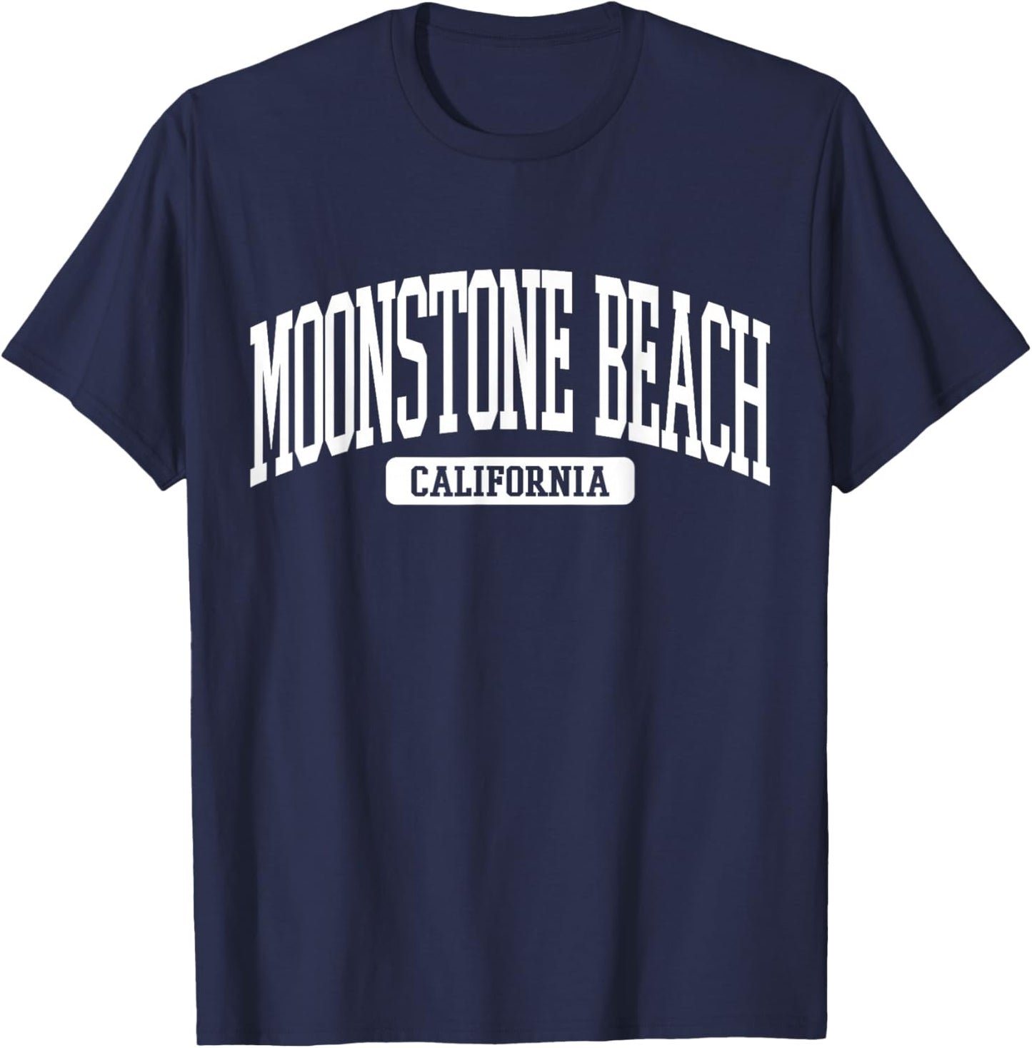 Moonstone Beach California Souvenir Beach, Retro, Vintage T-Shirt - T-Shirt | Navy