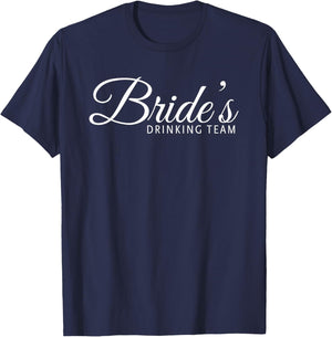 Passendes Gruppendesign von Bride's Drinking Team T-Shirt - T-Shirt | Navy