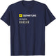 Anzeigetafel Flughafen Abflug Warschau T-Shirt - T-Shirt | Navy