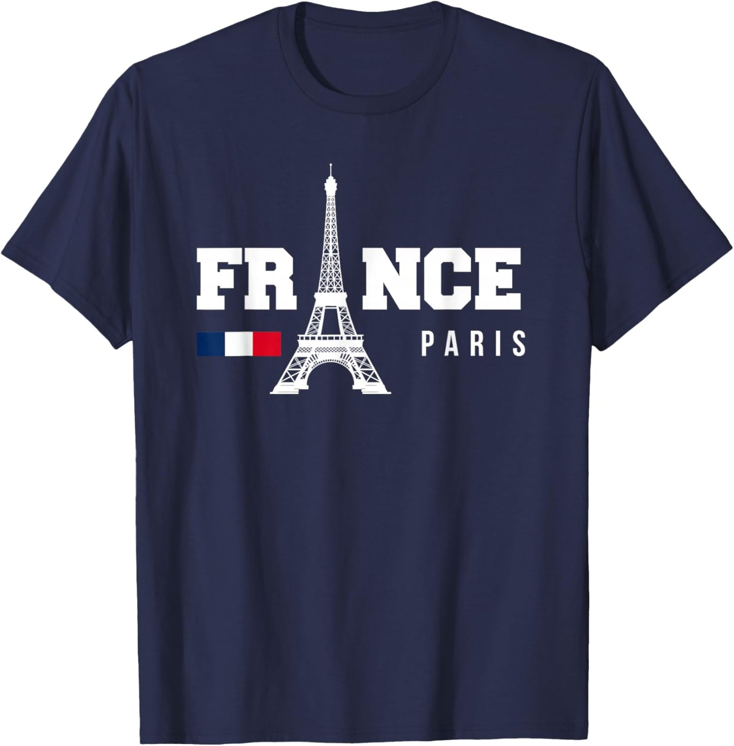 France Gift French Eiffel Tower Paris Monaco French , Black, S T-Shirt - T-Shirt | Navy