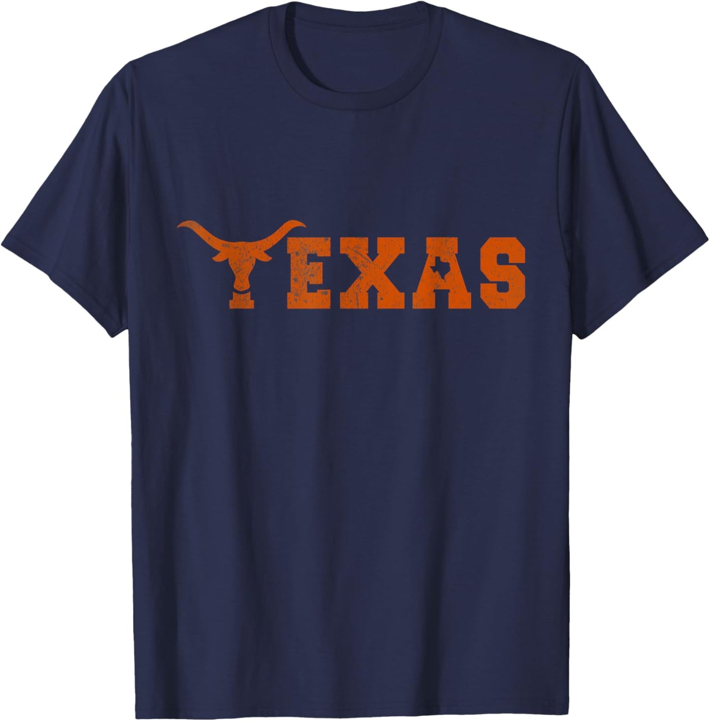 Texas Pride Distressed Vintage T-Shirt - T-Shirt | Navy