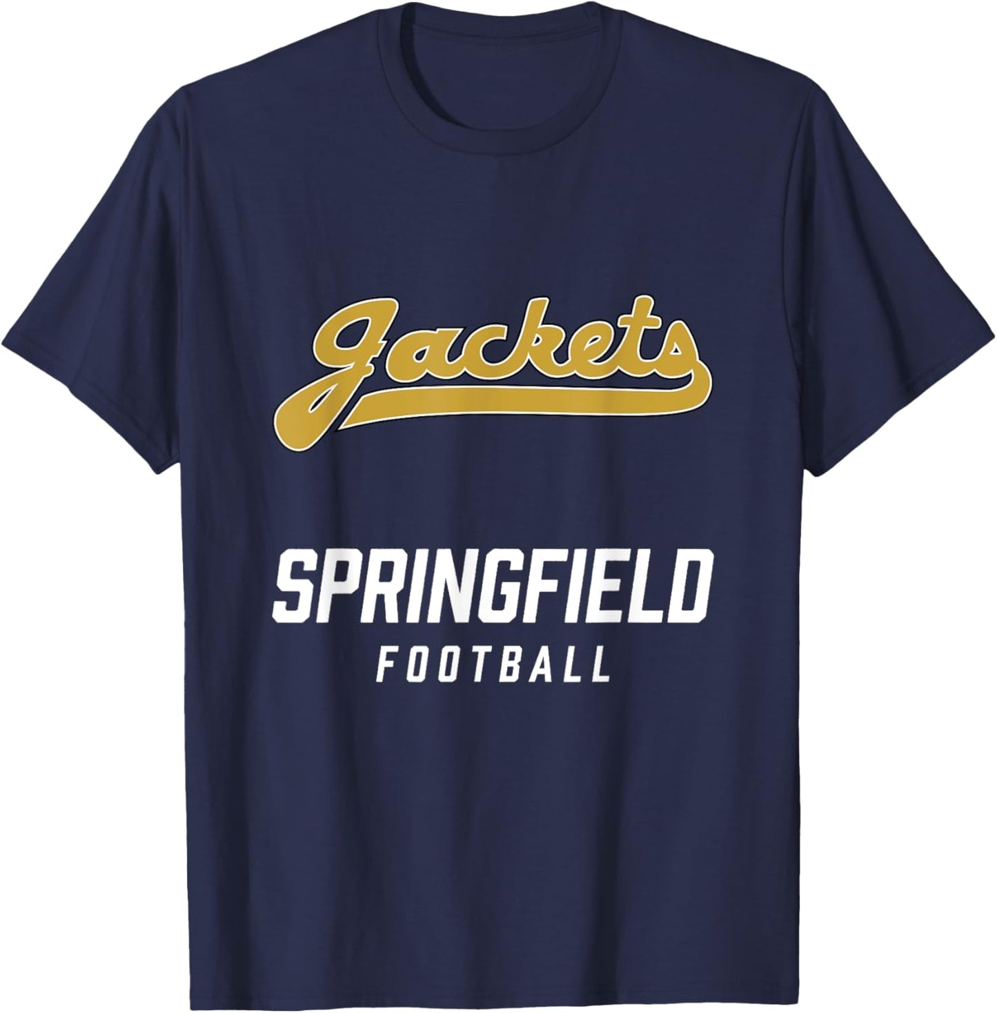 Springfield Yellow Jackets Logo Football Team HS T-Shirt - T-Shirt | Navy