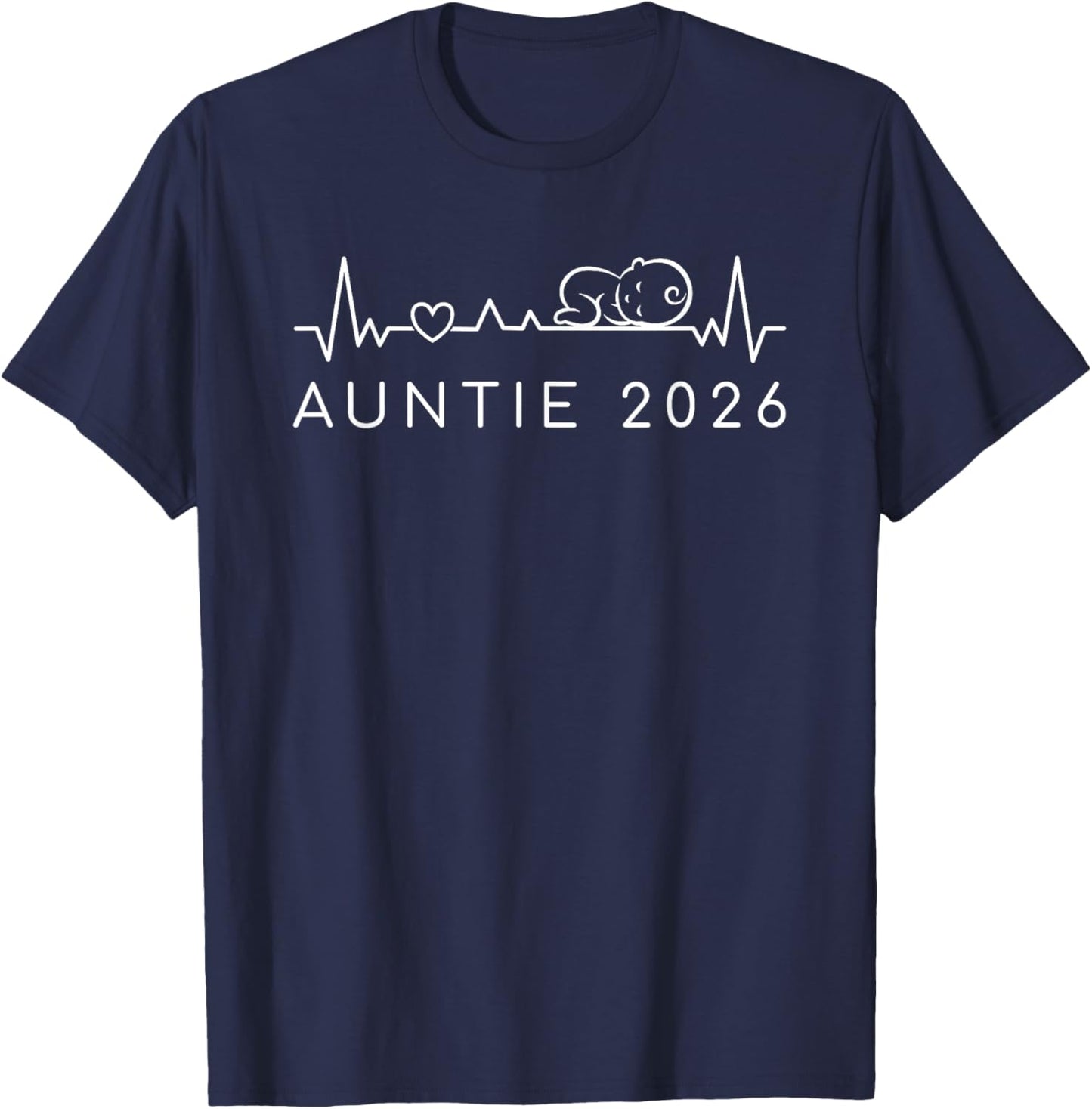 Tante 2026 Baby Ankündigung Schwangerschaft für zukünftige Tante T-Shirt - T-Shirt | Navy