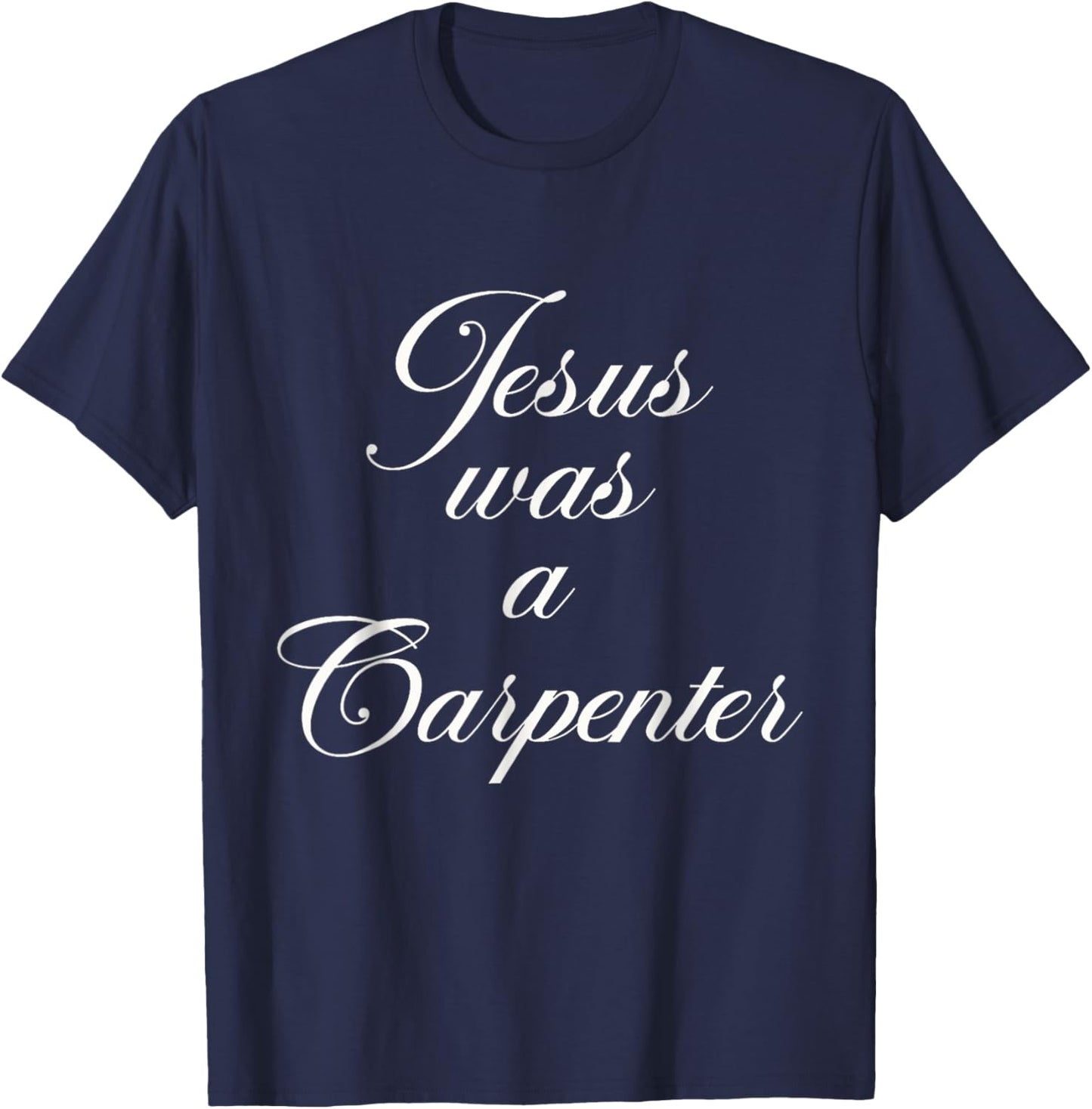 Vintage Jesus was a Carpenter, Slogan 90's, Sublimation T-Shirt - T-Shirt | Navy