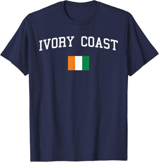 Ivorian Flag Men Women Kids Ivory Coast T-Shirt - T-Shirt | Navy