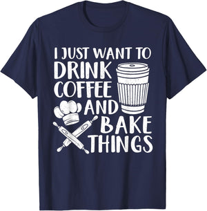 Funny Baking Design Women Coffee Baker Baking Lover T-Shirt - T-Shirt | Navy