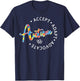 Autism Awareness Accept Adapt Advocate Autistic Month Puzzle T-Shirt - T-Shirt | Navy