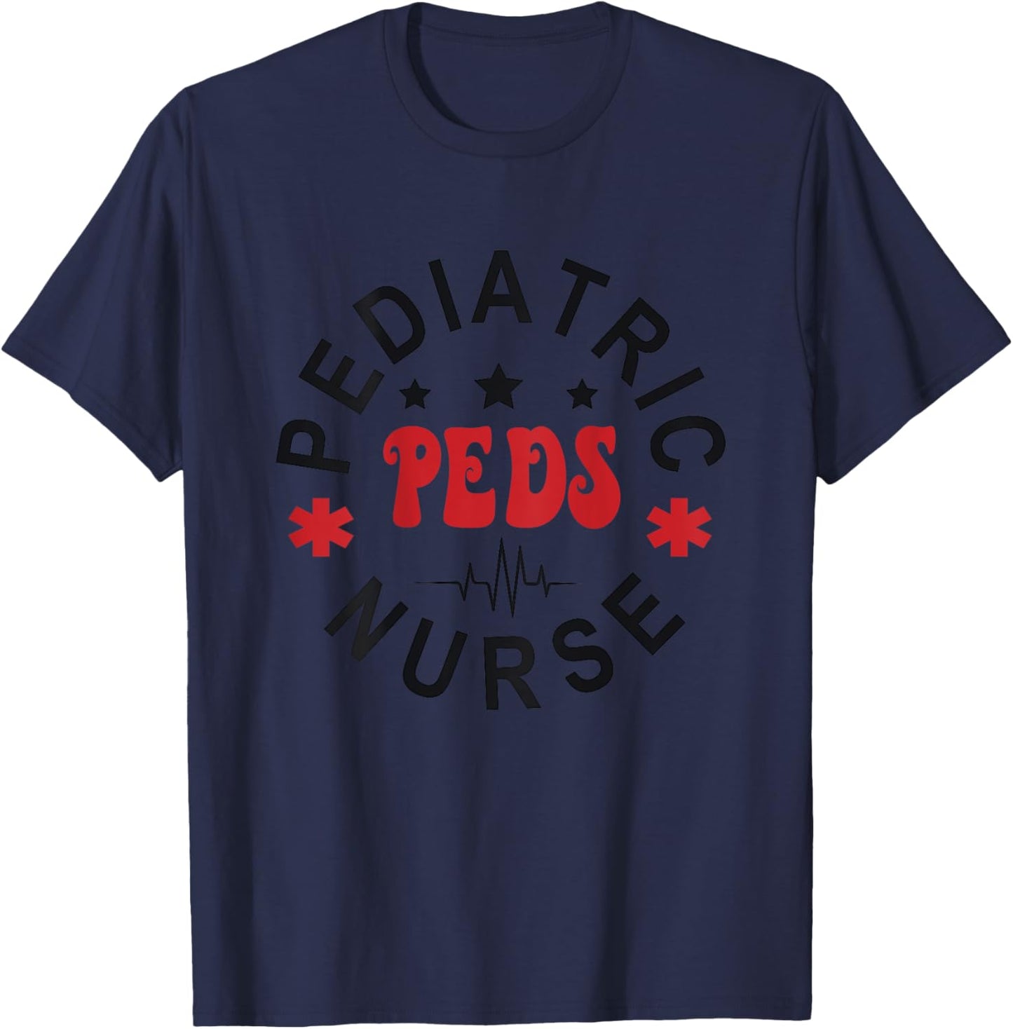 Pediatric Nurse Pediatric Emergency Nurse Peds Nurse Back Of T-Shirt - T-Shirt | Navy