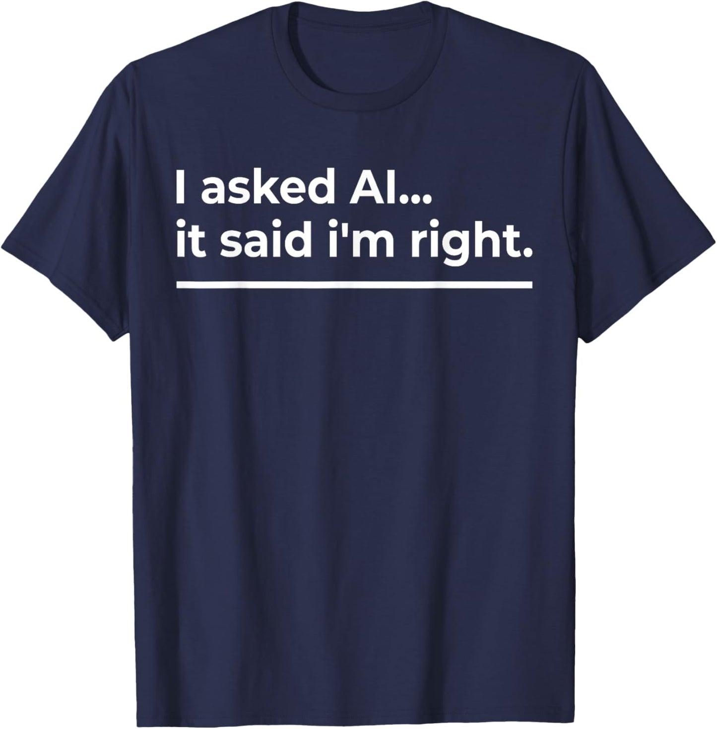 AI Enthusiast Artificial Intelligence Funny T-Shirt - T-Shirt | Navy