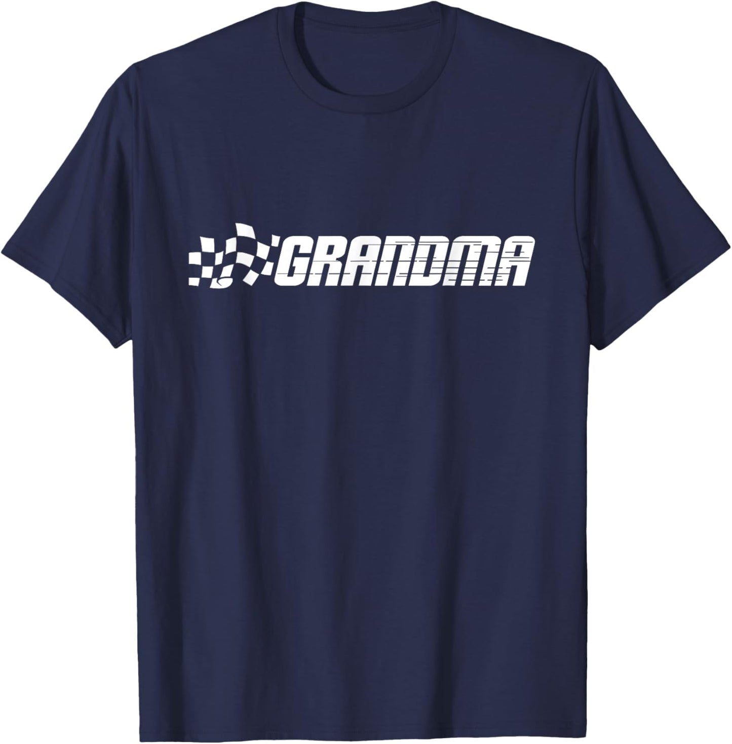 Racing Birthday Party Matching Family Car Pit Crew Grandma T-Shirt - T-Shirt | Navy