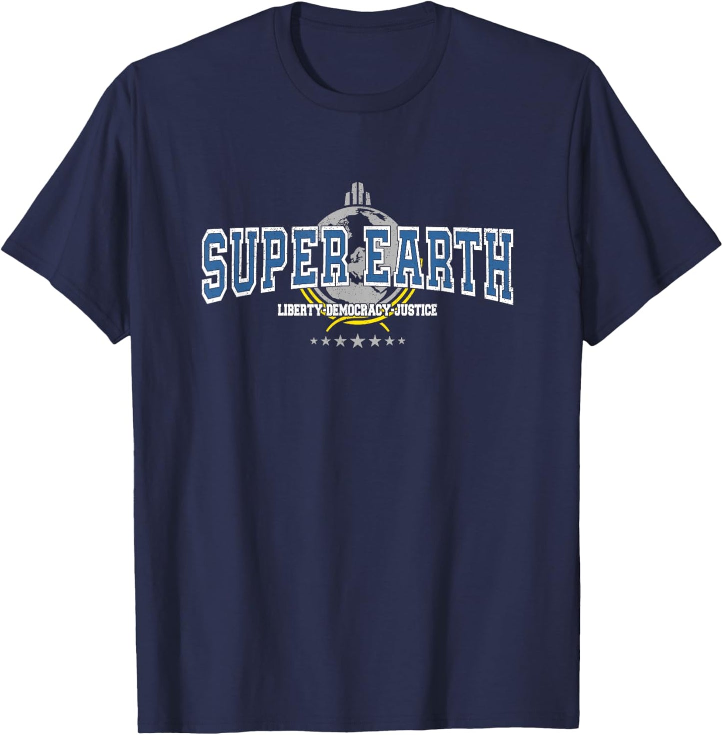 For Liberty And Democracy Hell Of Diver Hero Gamer Gaming T-Shirt - T-Shirt | Navy