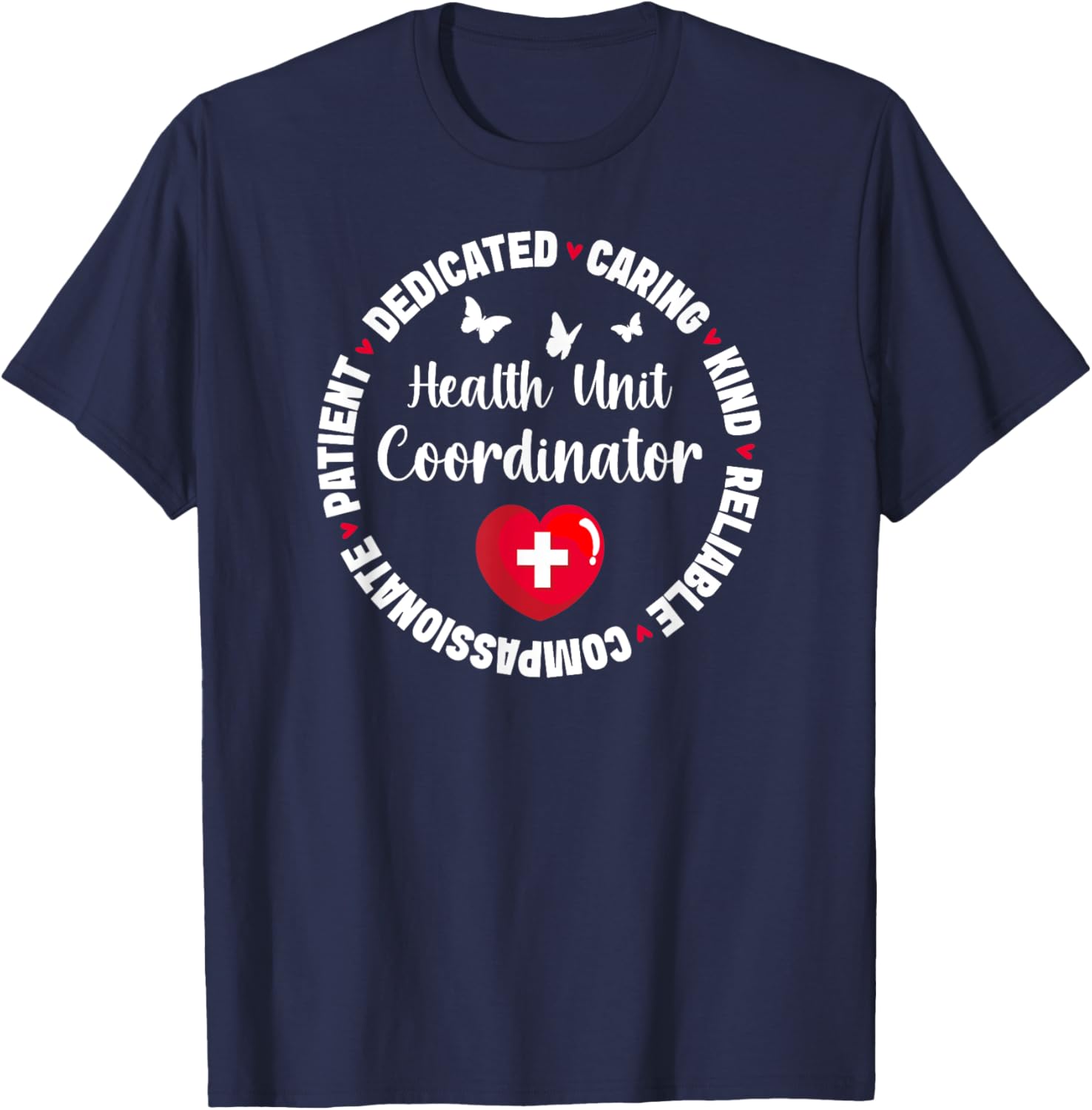 Health Unit Coordinator Appreciation Circle HUC T-Shirt - T-Shirt | Navy