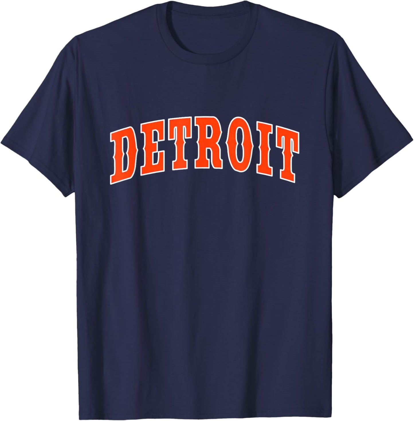DETROIT - Throwback Design - Classic T-Shirt - T-Shirt | Navy