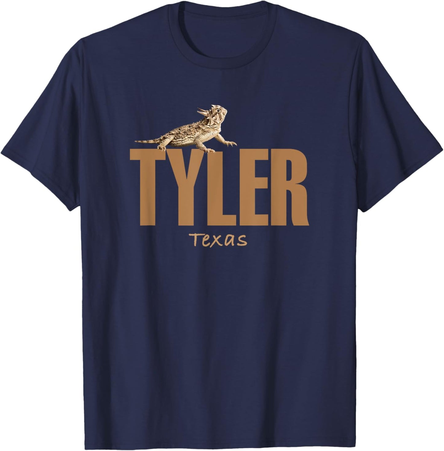 Tyler Texas Horned Toad Design T-Shirt - T-Shirt | Navy