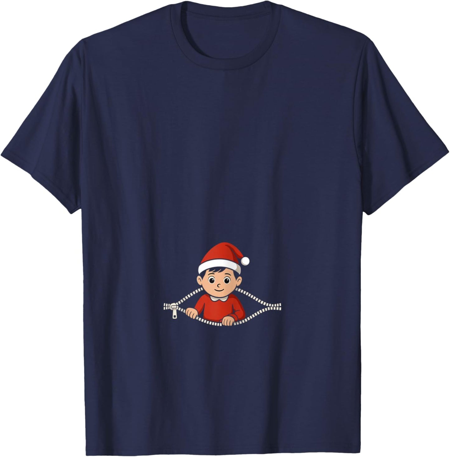 Pregnant Christmas Costume T-Shirt - T-Shirt | Navy