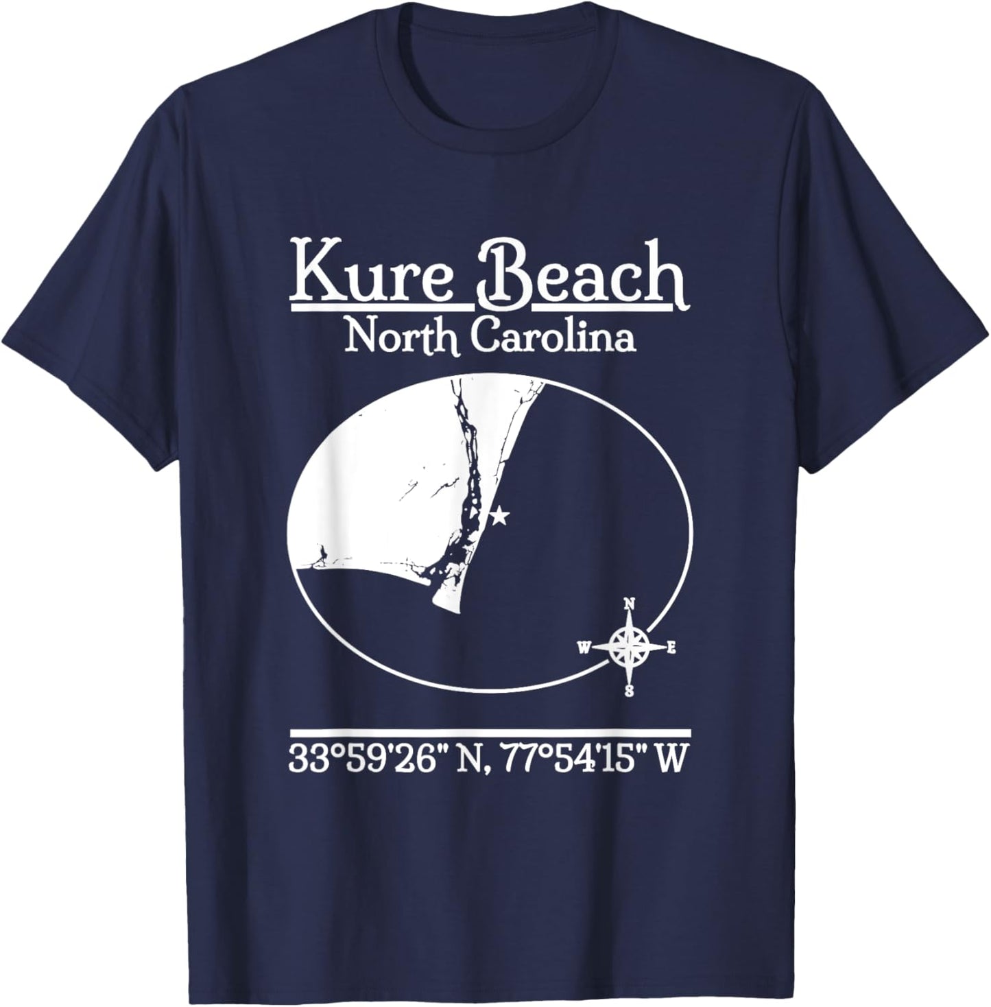 Kure Beach - North Carolina Women Kids T-Shirt - T-Shirt | Navy