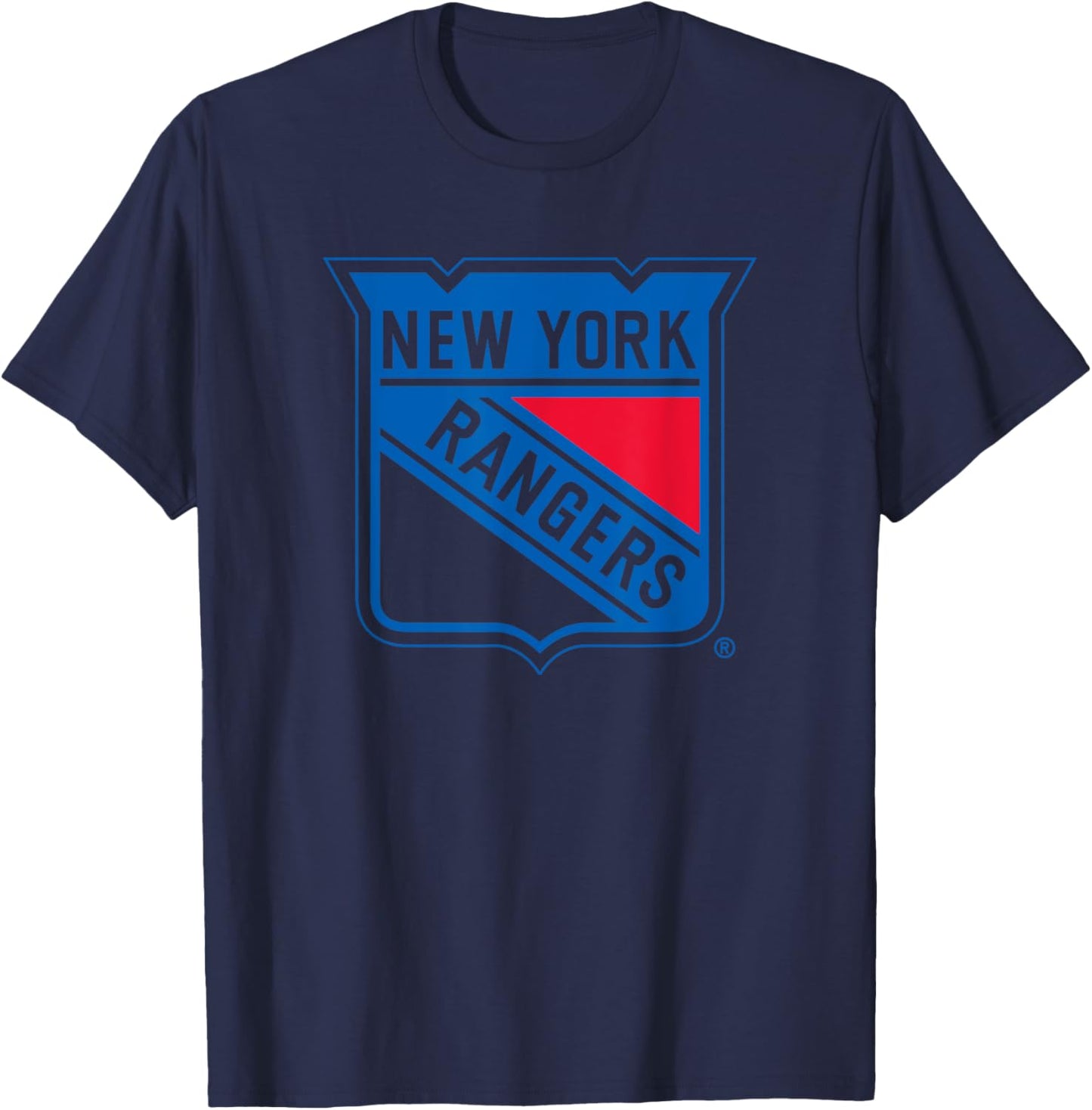 New York Rangers Icon White Officially Licensed T-Shirt - T-Shirt | Navy