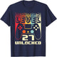 27th Birthday Level 27 Unlocked Gamer 27 Year Old T-Shirt - T-Shirt | Navy